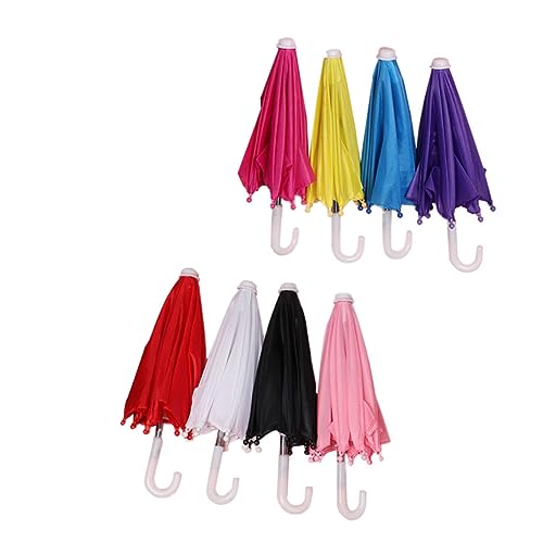 GALPADA 8 Stück Teiliges Puppenschirme für Fotografie Kleine Regenschirme für Puppen Bunte DIY Zubehör für Leicht Tragbar für Kreatives Spiel von GALPADA