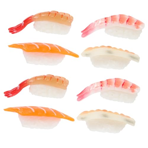 GALPADA 8 Stück Teiliges Sushi Modellset Realistische Verschleißfeste Nachbildung Display Accessory und Dekoratives für Kinderküche Fotorequisiten und Wohnraumdekoration von GALPADA