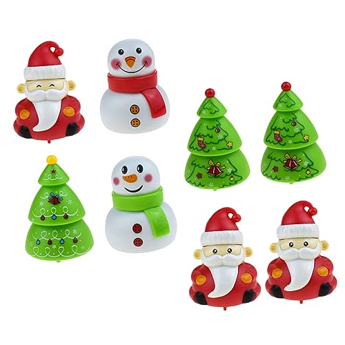 GALPADA 8 Stück Teiliges Weihnachts Pull Back Auto mit Niedlichen Figuren Robustes Kunststoffspielzeug für Xmas Langlebig und Handlich für Eltern Junge Mädchen Spielspaß von GALPADA