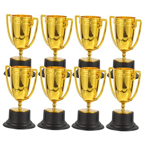 GALPADA 8 Stück Trophäendekoration Glänzende Mini Pokale Trophäenbecher Trophäenauszeichnungen Mini Auszeichnungen Trophäen Mini Trophäenbecher Wiederverwendbar von GALPADA