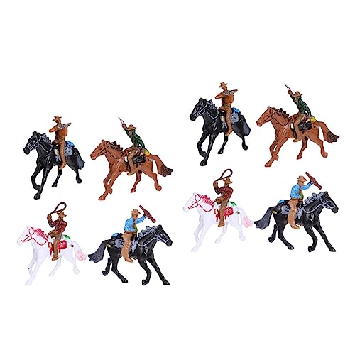 GALPADA 8Stücke Western Cowboy Figuren Modelle Für Sandtisch Dekoration Langlebige Micro People Figuren Ergänzung Für Kinderpartys Und Landschaftslayouts von GALPADA