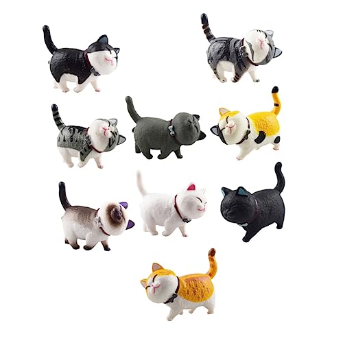 GALPADA 9 Stück Teiliges Mini Katzenmodell für Dekorative Figuren für Katzenliebhaber GALPADA 9 Stück Teiliges Mini Katzenmodell für Dekorative Figuren für Katzenliebhaber von GALPADA