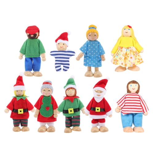 GALPADA 9 Stück Teiliges Weihnachts-puppenset aus Holz und Flexible Familien-handpuppen Pädagogisches Rollenspielspielzeug für Fördert Kreativität und Soziale Fähigkeiten GALPADA 9 Stück Teiliges Weihnachts-puppenset aus Holz und Flexible Familien-handpuppen Pädagogisches Rollenspielspielzeug für Fördert Kreativität und Soziale Fähigkeiten von GALPADA