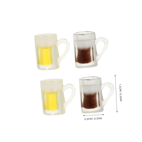 GALPADA 90 Stck. Teiliges Resin Biermodell Miniatur Bierflaschen und Becher DIY Puppenhaus Bastelzubehör Realistische Farben Feine Verarbeitung Vielseitig für Scrapbooking und Dekoration von GALPADA