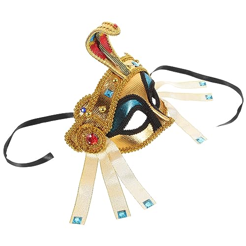 GALPADA Ägyptische Schlangen-Maskerademaske; Halloween-Kostüm-Maske Goldene Kleopatra-Königin-Maske Gorgo-Medusa-Augenmaske Halbe Gesichts-Frauenmaske Für Halloween-Partygeschenke A GALPADA Ägyptische Schlangen-Maskerademaske; Halloween-Kostüm-Maske Goldene Kleopatra-Königin-Maske Gorgo-Medusa-Augenmaske Halbe Gesichts-Frauenmaske Für Halloween-Partygeschenke A von GALPADA
