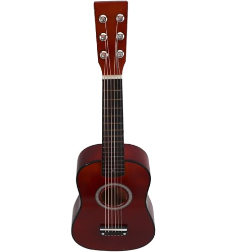 GALPADA Akustik Gitarre für Anfänger Leicht Spielbar Tragbar Pädagogisches Musikinstrument Lustiges Folk übungsinstrument in Kaffee Rot Zufällige Farbe Zufällige Farbe von GALPADA