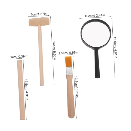 GALPADA Archäologie Ausgrabungsset mit Holzhammer Meißel Pinsel und Lupe Robustes Grabwerkzeug für Dinosaurier Fossilien Ergonomisch Pädagogisches Lernspielzeug für Jungen und Mädchen GALPADA Archäologie Ausgrabungsset mit Holzhammer Meißel Pinsel und Lupe Robustes Grabwerkzeug für Dinosaurier Fossilien Ergonomisch Pädagogisches Lernspielzeug für Jungen und Mädchen von GALPADA