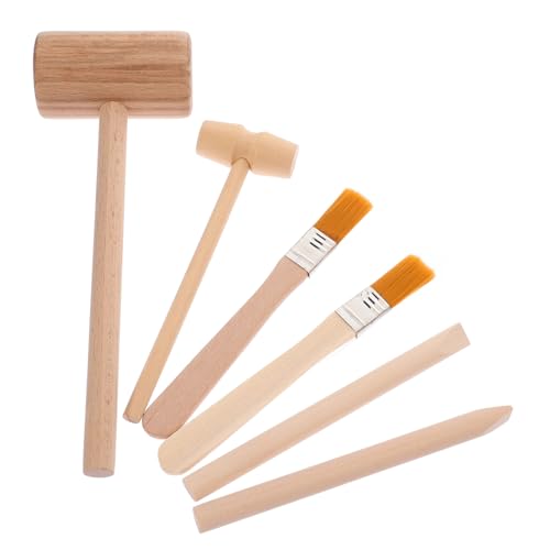 GALPADA Archäologisches Set Holzhammer Meißel Pinsel Lernspielzeug Kreatives Ausgrabungs-Werkzeug für Jungen Mädchen Hand-Auge-koordination von GALPADA