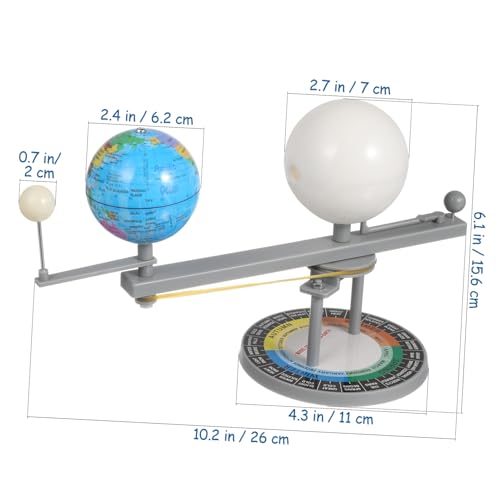 GALPADA Astronomisches DREI Kugel Modell Sonnensystem Lehrinstrument für Wissenschaftliches Lernspielzeug Erde Mond Sonne Planetensystem Erklärung von GALPADA