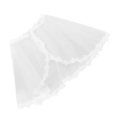 GALPADA Atmungsaktiver Mädchen Spitzencape Weiß für Frühling Sommer Leichter Poncho Vielseitiger Umhang für Blumenmädchen Kleinkinder Eleganter Überwurf für Hochzeiten und Partys von GALPADA