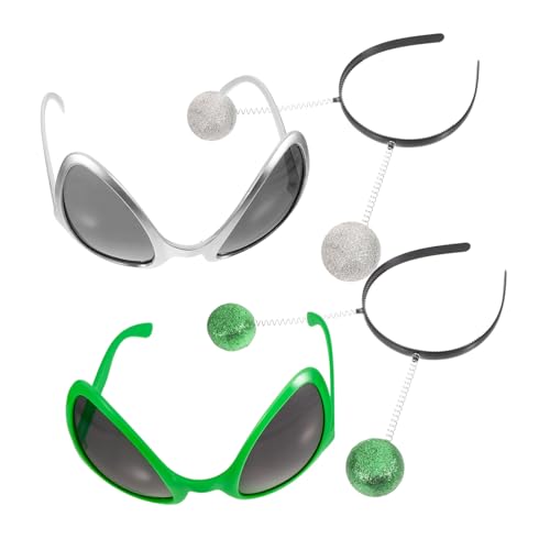 GALPADA Außerirdischer Stirnband Brillensatz Silbergrün Kreatives Kostümzubehör für Party Festival Karneval Leichtes Langlebiges Material Modisch und Auffällig GALPADA Außerirdischer Stirnband Brillensatz Silbergrün Kreatives Kostümzubehör für Party Festival Karneval Leichtes Langlebiges Material Modisch und Auffällig von GALPADA