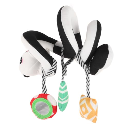 GALPADA Babywagen Hängespielzeug Plüsch Spirale mit Panda Motiv Aktivitätsspielzeug für Neugeborene Beruhigendes Kuscheltier zur Sensorischen und Schlafhilfe Autospielzeug für Jahre von GALPADA