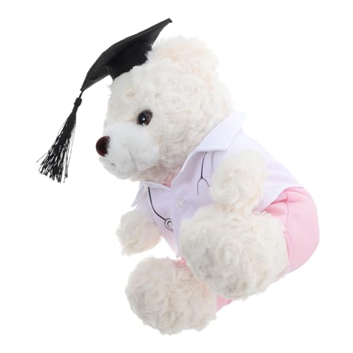 GALPADA Bärenpuppe 2025 Abschlussfeier Plüschbär Abschluss Kuscheltier Abschlussspielzeug Abschlussfeier Bär Abschlussbär Plüschbär Puppe Abschlusssaison Pp Baumwolle von GALPADA