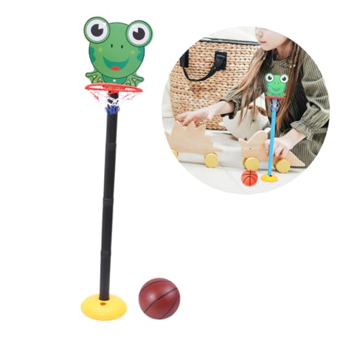 GALPADA Basketball Set Cartoon Basketballkorb mit Verstellbarem Rack für Drinnen und Draußen Leichtes Sicheres Kunststoffspielzeug für Jungen und Mädchen für Kindergarten und von GALPADA