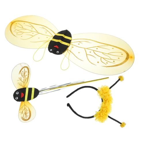 GALPADA Bienenflügel Kostüm mit Haarreif und Zauberstab für Mädchen Niedliches Bienchen Zubehör für Karneval Geburtstag Bühnenauftritt und Fasching Buntes Cosplay GALPADA Bienenflügel Kostüm mit Haarreif und Zauberstab für Mädchen Niedliches Bienchen Zubehör für Karneval Geburtstag Bühnenauftritt und Fasching Buntes Cosplay von GALPADA