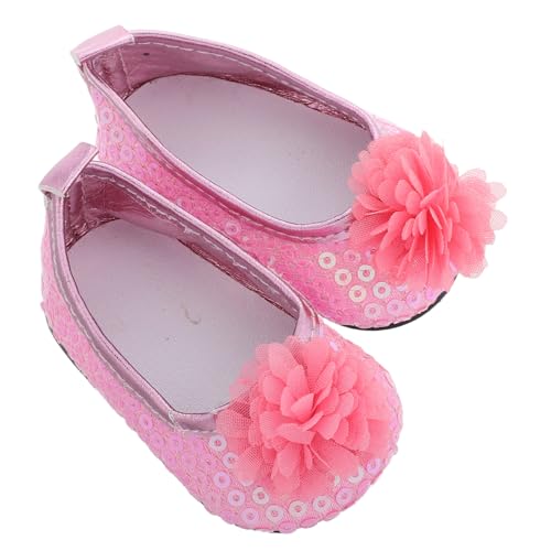 GALPADA Blumen Glitzerschuhe für Puppen Modeaccessoires für Prinzessinnen Funkelnde Pailletten Ballerinas für Partys und Rollenspiele für Kreative Kombinationsmöglichkeiten von GALPADA
