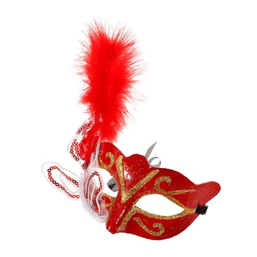 GALPADA Blumenseitige Federmaske halloween schlüpfeier wischtelgeschenk karnawal the mask Masken Maskerade Cosplay-Partymaske für Party Cosplay- Gittergewebe von GALPADA