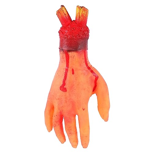 GALPADA Blutige Halloween Hand Deko Requisit aus Hochwertigem Material Realistische Gruselrequisite für Halloween Party Outdoor Deko Kreative Trick Spielzeuge Langlebig und Sicher von GALPADA