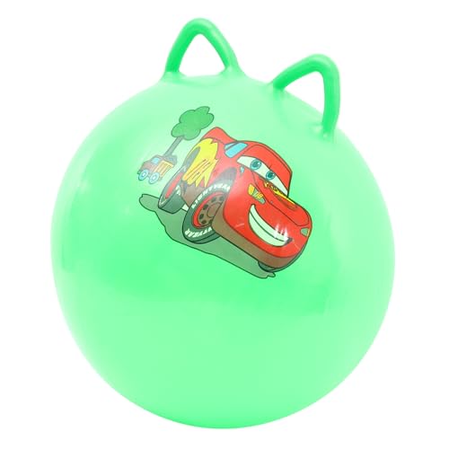 GALPADA Bouncing Ball mit Griff Cartoon Design PVC Hüpfball Fitnessspielzeug für Erwachsene zur Koordinations und Balancetraining Einfach Aufblasbar Indoor Outdoor Nutzung Zufällige Farbe von GALPADA