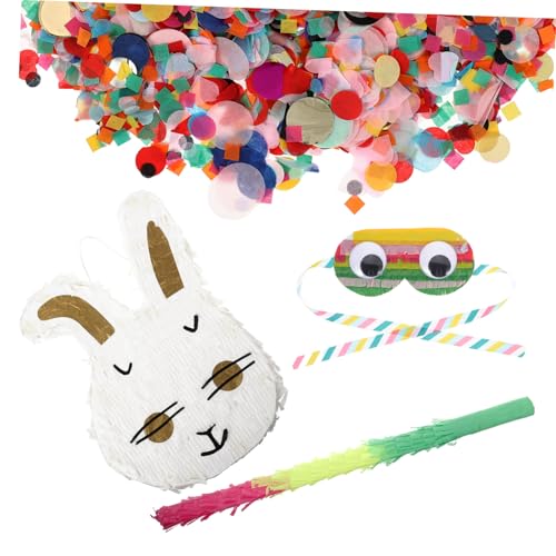 GALPADA Bunte Pinata Teilig mit Hasenmotiv Augenmaske und Scheiben Robustes Partyspielzubehör für Kindergeburtstag Karneval Familienfeier Geruchsneutral und Sicher GALPADA Bunte Pinata Teilig mit Hasenmotiv Augenmaske und Scheiben Robustes Partyspielzubehör für Kindergeburtstag Karneval Familienfeier Geruchsneutral und Sicher von GALPADA