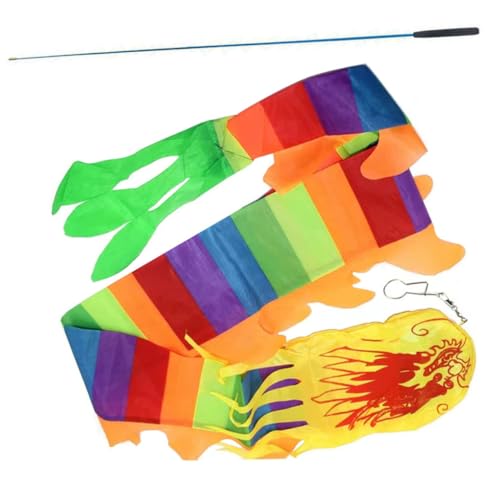 GALPADA Bunte Tanzbänder für Robustes Drachentanz Streamer mit Stab Flexibles und Bewegungsspielzeug für Drinnen und Draußen GALPADA Bunte Tanzbänder für Robustes Drachentanz Streamer mit Stab Flexibles und Bewegungsspielzeug für Drinnen und Draußen von GALPADA