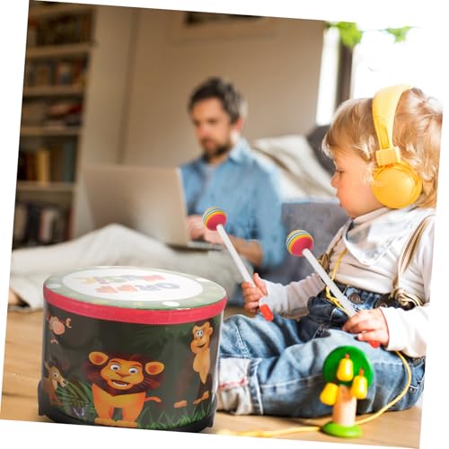 GALPADA Buntes Kinderschlagzeug mit Trommelstöcken Pädagogisches Schlaginstrument für Ab Jahr Fördert Rhythmusgefühl Feinmotorik und Hand Augen Koordination von GALPADA