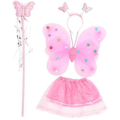 GALPADA Butterfly Kostüm für Mädchen Feen Outfit mit Schmetterlingsflügeln Zauberstab Kopfschmuck und Rock Buntes Fasching Kostüm für Waldgeist Cosplay und Festlichkeiten GALPADA Butterfly Kostüm für Mädchen Feen Outfit mit Schmetterlingsflügeln Zauberstab Kopfschmuck und Rock Buntes Fasching Kostüm für Waldgeist Cosplay und Festlichkeiten von GALPADA