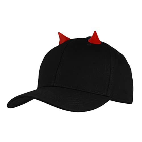 GALPADA Cap Herren Herren 1 Stk Stilvolles Cosplay- Halloween-Mode Verstellbar Mit Thematischem Teufel Baseball-Kostüm Lustiges Böses Horn Schwarzes Zubehör Kreativer Hut Cap GALPADA Cap Herren Herren 1 Stk Stilvolles Cosplay- Halloween-Mode Verstellbar Mit Thematischem Teufel Baseball-Kostüm Lustiges Böses Horn Schwarzes Zubehör Kreativer Hut Cap von GALPADA