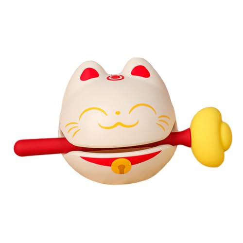 GALPADA Cartoon Katze Holzfisch Percussion Musikinstrument für Büro Stressabbau Dekoration Niedliches Klangspielzeug Langlebig und Spaßig für Schreibtisch GALPADA Cartoon Katze Holzfisch Percussion Musikinstrument für Büro Stressabbau Dekoration Niedliches Klangspielzeug Langlebig und Spaßig für Schreibtisch von GALPADA