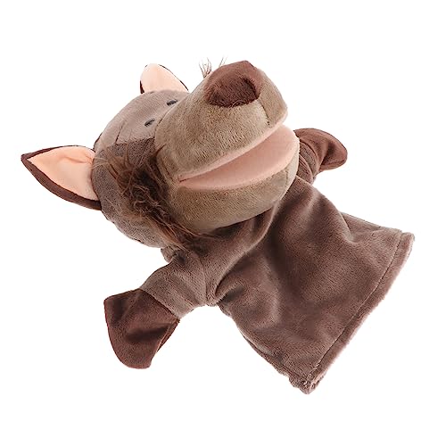 GALPADA Cartoon Wolf Handpuppe aus Plüsch Interaktive Tierhandpuppe für Fördert Kommunikation und Fantasie Waschbar und Leicht für Geschichtenerzähler und Eltern Junge Mädchen Spiele von GALPADA