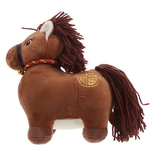 GALPADA Chinesisches Pferd Plüsch 2026 Jahr des Pferdes Kuscheltier Plüsch Chinesische Neujahrsdekoration Maskottchen Puppe Plüschtiere Für Frühlingsfest Bett Tischdekoration von GALPADA