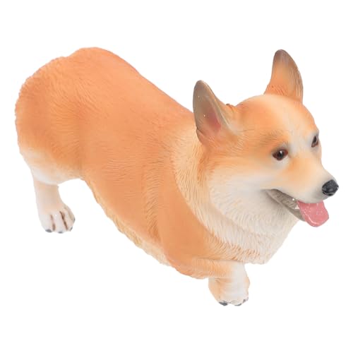GALPADA Corgi Hund Modell Figur Kunststoff Dekor Handbemalt Geschenk für Hundeliebhaber und Wohnungsdekor von GALPADA