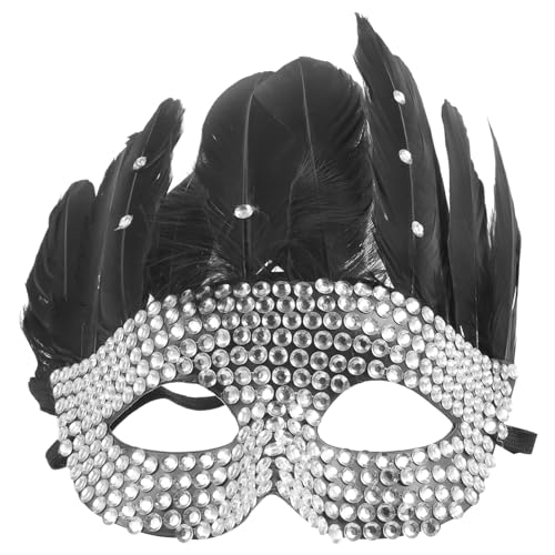 GALPADA Cospaly-masken Kristallmasken Neuheitsmasken Dekorative Maske Strass- Retro-maskerademaske Maskerade-maske Für Frauen Frauenmaske Maskenstütze Venedig Bilden Strasssteine Fräulein von GALPADA