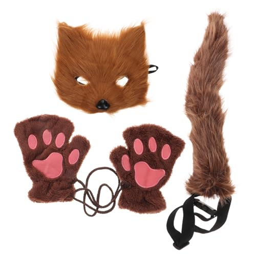 GALPADA Cosplay Fuchs Kostüm mit Realistischer Fox Maske Fingerlosen Handschuhen und Flauschigem Robustes Material für Halloween Karneval und Kostümpartys GALPADA Cosplay Fuchs Kostüm mit Realistischer Fox Maske Fingerlosen Handschuhen und Flauschigem Robustes Material für Halloween Karneval und Kostümpartys von GALPADA