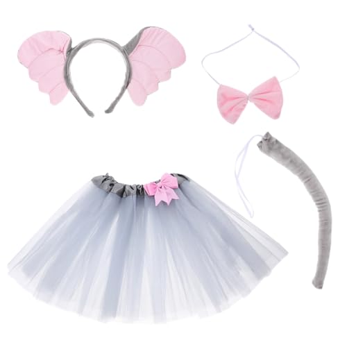 GALPADA Cosplay Kostüm Set für Mädchen mit Ohren Haarreif Schleifenrock und Süßes Tierkostüm für Halloween Fasching und Mottopartys Bequemes Partyzubehör von GALPADA