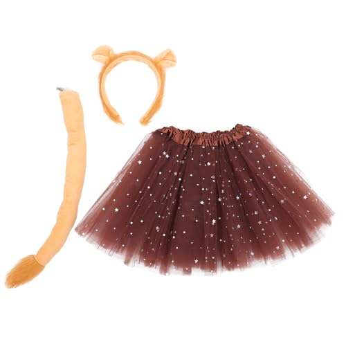 GALPADA Cosplay Löwenohr-stirnband- -tierkostüm-set Tutu-rock Für Mädchen-halloween-partys von GALPADA