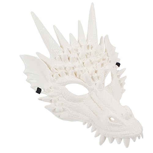 GALPADA Cosplay Tiermaske Drachenkopf Vollgesichtsmaske Weiß für Karneval Halloween Kostüm Party Zubehör GALPADA Cosplay Tiermaske Drachenkopf Vollgesichtsmaske Weiß für Karneval Halloween Kostüm Party Zubehör von GALPADA