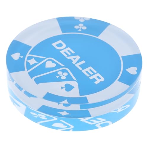 GALPADA Dealer Button Poker Zubehör Acryl Dealer Button für Pokerturniere und Spielabende Leicht und Tragbar Langlebig und Robust für Pokerenthusiasten von GALPADA