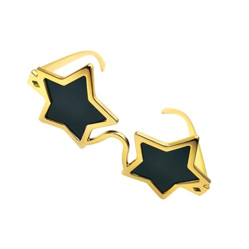 GALPADA Sternförmige Sonnenbrille für Erwachsene Goldene Partybrille Kostümische Accessoires für Halloween und Festivals von GALPADA