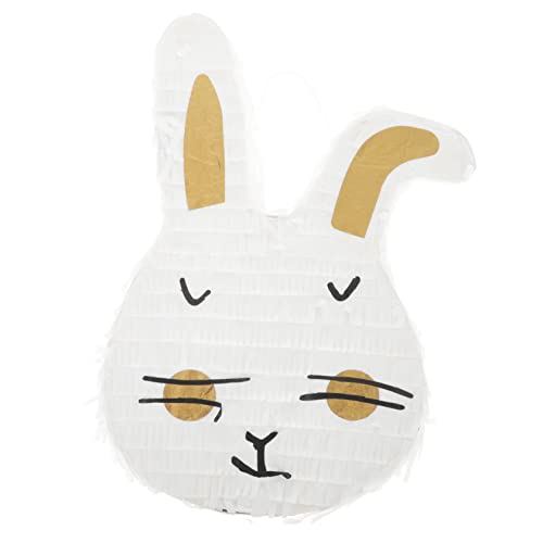 GALPADA Dekorative Pinata Kaninchenkopf Füllbare Süßigkeiten Pinata für Kindergeburtstag und Osterfeier Lustiges Partyspielzeug aus Premium Papier Details von GALPADA