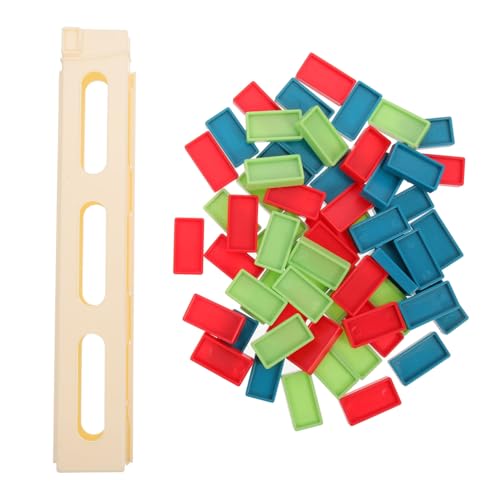 GALPADA Domino Set Teilig mit Clips Robust Stoßfest für Ab Jahren Lernspielzeug Fördert Motorik und Kreativität Zufällige Farbe Zufällige Farbe von GALPADA