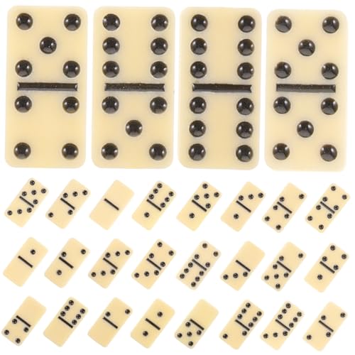 GALPADA Dominoes Set mit Schwarzen Punkten Klassisches Domino Spielbrett für Familien und Erwachsene Brettspiel für Partys und Gesellige Runden von GALPADA