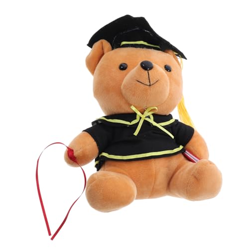 GALPADA Dr. Bärenpuppe Abschluss Tierpuppe Abschluss Stofftier Abschluss Plüsch Bär Kleiner Abschlussbär Stofftier Mit Autogramm Zum Abschluss Diplom-bär Doktorbär-abschluss Pp Baumwolle von GALPADA