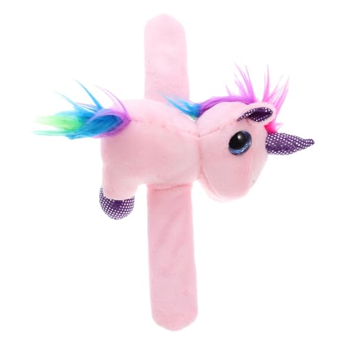 GALPADA Einhornarmbandspielzeug armbänder für Kindermode Tier Plüsch Einhorn Schlagarmbänder Rosa gefüllte Armbänder neuartige Schlagarmbänder PP Baumwolle von GALPADA