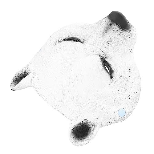 GALPADA Eisbär-Maske Hundemaulkorb Karnevalstiermasken Halloweenkostüm Karneval Cosplay Requisiten Wolf Kuh halloween masken halloweenmaske Kostüm Gesichtsmaske Party-Masken- Pu Weiß von GALPADA