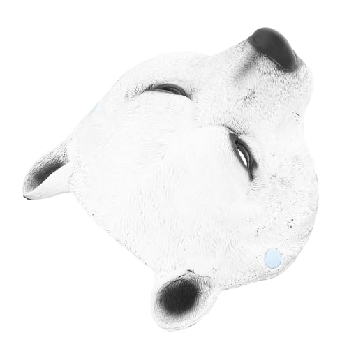 GALPADA Eisbär-maske Leistungsmasken Tiergesichtsmaske Cosplay-tiermasken Dekorationen Für Maskenbälle Cosplay-masken Pelzige Fuchsmaske Kopfbedeckung Halloween-kostümzubehör Weiß Pu von GALPADA