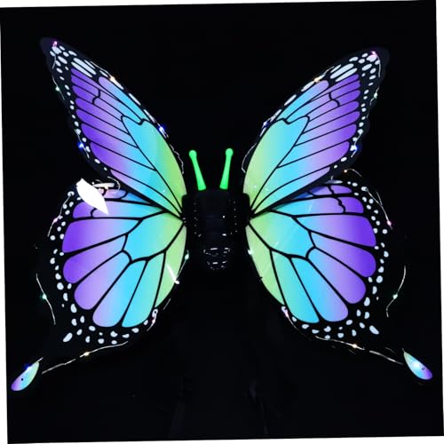 GALPADA Elektrische LED mit Beweglichen Leuchtenden Schmetterlingsflügeln Verstellbar für Kostüm Party Halloween Geburtstag Cosplay Prinzessin Frühling von GALPADA