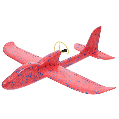 GALPADA Elektrisches Zusammengebautes Wurfflugzeug aus Roter Whirly Airplane für Fördert Kreativität und Motorische Fähigkeiten für Outdoor Spiel und Eltern Junge Mädchen Aktivitäten von GALPADA