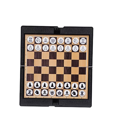 GALPADA Faltbares Schachbrett aus Dünnem Reißfestem Tragbares Leichtes Reisespiel mit Internationalem Schach und Damespiel Kompakt und Einfach zu Verstauen für Erwachsene von GALPADA
