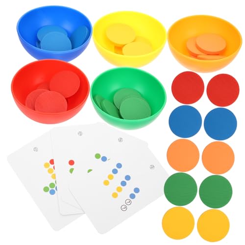 GALPADA Farbenfrohes Montessori Lernspielzeug Farbsortier Schüsseln für Kleinkinder Pädagogisches Farbzuordnungs Hand Augen Koordination Feinmotorik und Farberkennung im Vorschulalter von GALPADA